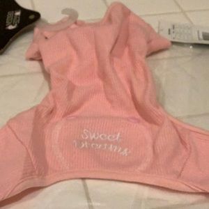 Doggie design pink dog pajamas, new with tags